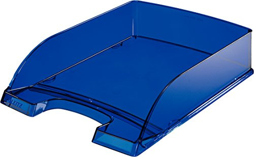 Leitz 5226 Plus Briefkorb, 7 cm Höhe, stapelbar, transparent (Blau, 1)