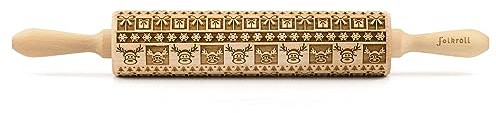 Folkroll 3D-Motiv-Teigrolle 43 cm Christmas Joy