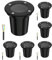 ledscom.de 6 uds. lámpara empotrada en el suelo BOLI para exteriores, IP67, negra, redonda, 108mm Ø, 1x GU10 máx. 15W