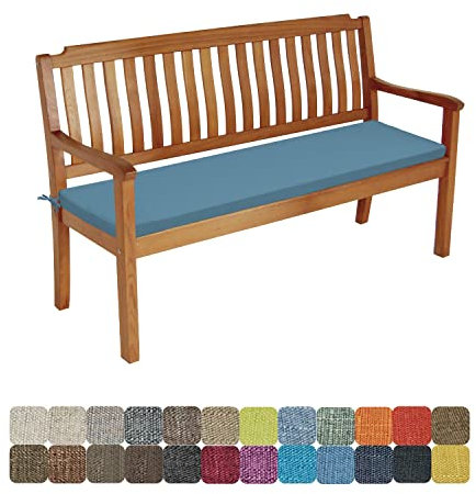 WTHYGB Bankauflage Sitzkissen Bankkissen 170 X 45 X 8CM Waschbar Abnehmbarem Stuhlkissen rutschfeste Gartenbankauflage Auflage für Gartenbank Terrasse Schaukel Gartenmöbel -Navy Blau