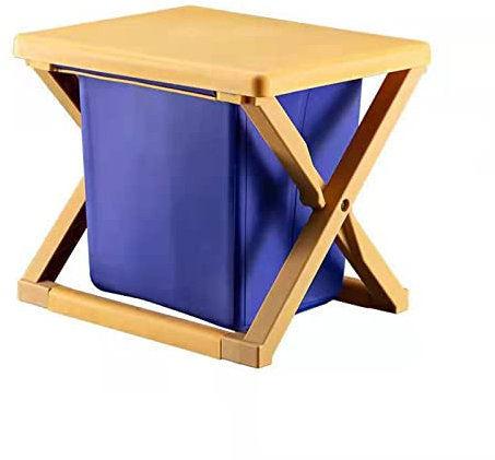 Campingtoilette, Chemietoilette, Tragbare Toilette Outdoor Camping Toiletten für Frauen, Mobile Faltbare Campingklo für Camping, Unterwegs, Wandern, Ausflüge, Stau,Gelb