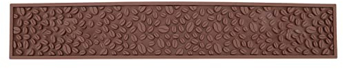 Tapis de Bar à Café 60 X 10 Cm, Tapis Anti-dérapant en Silicone PVC, Tapis de Drainage Rectangulaire Résistant à la Chaleur, Accessoires de Comptoir pour la Maison, le Bar et les Cafés,(Brun)
