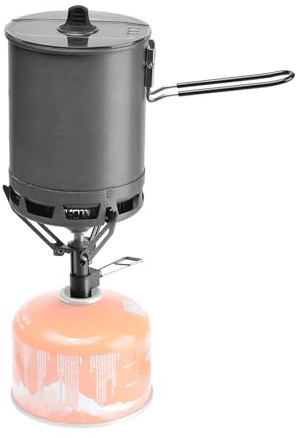 Fire-Maple Petrel 246g Ultralight Camping Cooking Set with Aluminum Pot, Titanium Stove, Titanium Gas Canister Stand| Fast Boiling Outdoor Cookware Kit for Backpacking Hiking Trekking Fishing