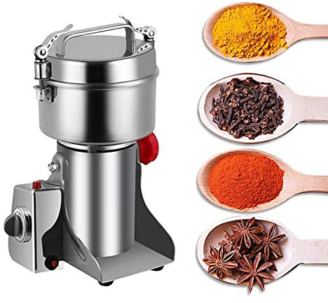 350G Electric Stainless Steel Spice Grinder-Medical Kitchen Cooking Powder Machine,Family Mill Grain Muesli Grains Cabbage Herb, Carbon Pepper Flour Mixer