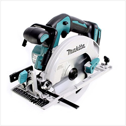 Makita DHS 680 Z - Sierra circular de mano con batería (18 V, 165 mm, adaptador de riel guía, sin batería, sin cargador)