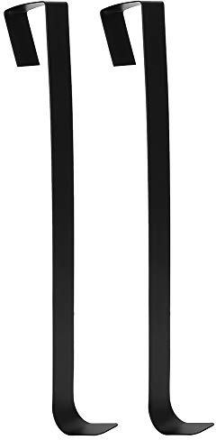Xcello 2 Stück Schmiedeeisen Innovative Weihnachts-Türhaken Kranz- Und Girlandenaufhänger Weihnachtsdekorationen(40.00cm-Schwarz)