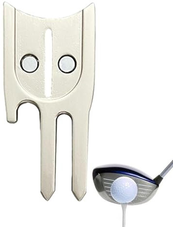 Grüne Reparaturgabel | 6-in-1 tragbares Golf Pitchgabel und Ballmarker | Pitchgabel und Ballmarker mit hoher Härte, langlebiger Golfmarker und Pitchgabel, Geschenk für Freunde und Familie