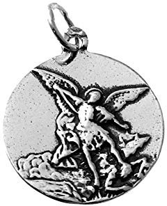 Inmaculada Romero IR Colgante medalla plata Ley 925m San Miguel 20mm. relieve lisa