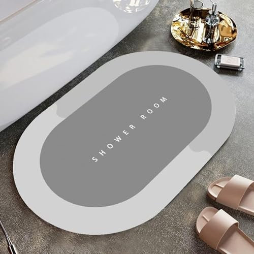 SQUADO - Tappeti da Bagno Assorbenti, Tappeto Bagno Antiscivolo Lavabile Morbido in Microfibra Tappeto da Bagno ad Asciugatura Rapida Tappetino per Doccia e Ingresso, 40 * 60 cm
