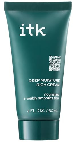 ITK Skincare Deep Moisture Anti Aging Face Cream With Hyaluronic Acid + Ceramides + Shea Butter For Nourishing Rich Hydration - Reduce Fine Lines + Wrinkles - Moisturize + Smooth Dry Skin