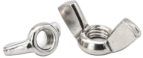 Big Ear Hand Tight Mutter 3–20 Stück Flügelmuttern M3 M4 M5 M6 M8 M10 M12 Flügelmuttern aus Edelstahl, verzinkt, handfest anziehende Mutter DIN315 ( Color : 201 stainless steel , Size : M4 20pcs )