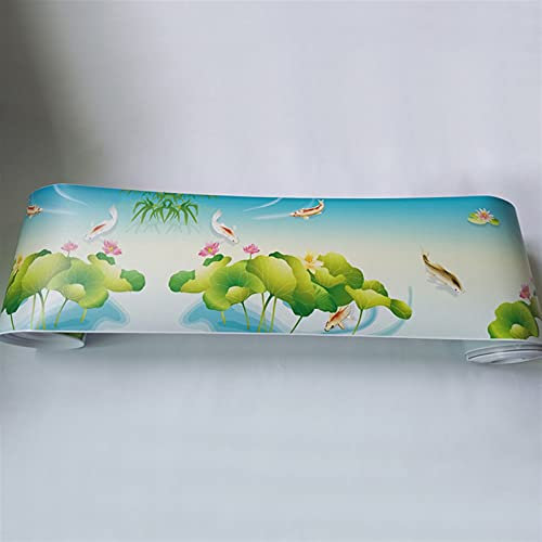 Tapetenbordüre-Aufkleber, Tapetenbordüre, selbstklebend, 3D-Fußleiste, Taille, Blumen-Wandaufkleber, Wandbild, PVC, selbstklebend, for Kinder, Schlafzimmer, Badezimmer, Küche (Farbe: WB60-11) (Farbe: