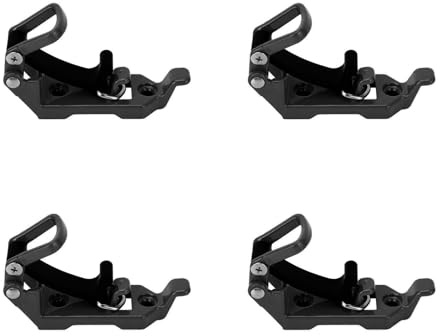 Metal Rubber Clamp Holder, 4 Sets Zinc Alloy Heavy Duty Roof Rack Shovel Holder for Roof Rack Boats Tool (Black)