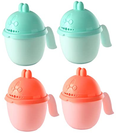 Beavorty 4stücke Bad-rinser Cartoon Waschen Haar Tasse Shampoo Tasse Junge Mädchen Bade Tassen