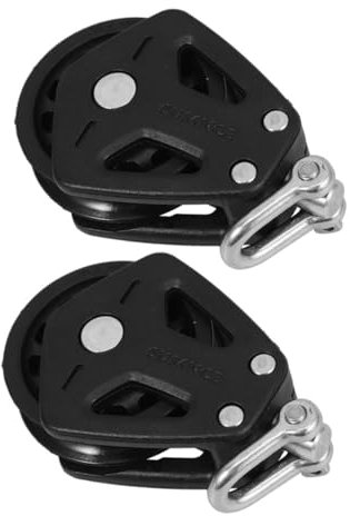 MOBUTOFU 2stücke Doppel Nylon Edelstahl Umlenkrolle Mit Drehgelenk Für Segelboote Und Fitnessgeräte Seilzugsystem Robust Langlebig Schnelle Installation