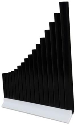 JOINPAYA Panflöte C-tonart 16 Rohr aus Abs für Anfänger und Kinder Pädagogisches Musikinstrument Schwarzes Satz für Musikalische Bildung und Einfache Handhabung
