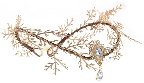 CHUDOU Elfen-Stirnband, Elfen-Kopfschmuck, Waldfee, Kristall-Haar-Tiara, handgefertigte Blumenkronen, Stirnband, Haarschmuck for Frauen, Elfen-Cosplay-Kostüm, Zubehör for Cosplay-Zubehör