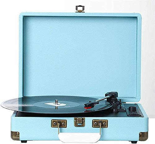 MRKU Reproductor de Vinilo Vintage, Tocadiscos de Alta Velocidad con parlantes estéreo incorporados, Compatible con Salida de Audio RCA y Entrada de Audio Auxiliar, Tocadiscos, gramófono