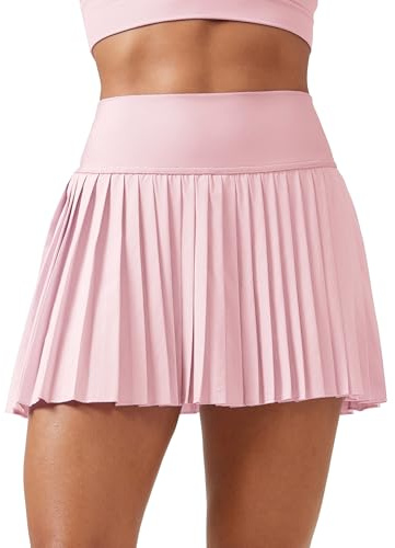 CRZ YOGA Plisserade tenniskjolar med hög midja Strawberry Pink M