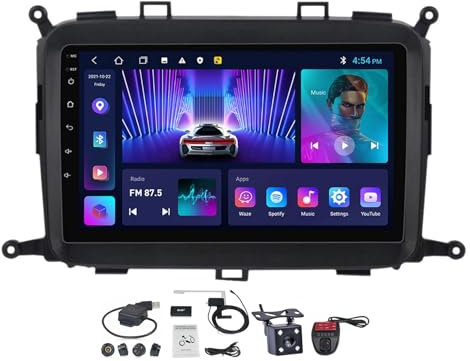 Autoradio 2 DIN con schermo da 9'' e Android 12 per Kia Carens RP 3 III 2013-2019, navigatore satellitare, ricevitore audio integrato, supporto CarPlay, Android Auto, radio FM/AM, controllo vocale, v