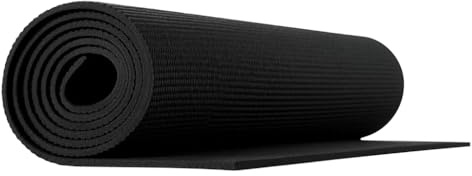 NBR Extra Thick Yoga Mat – Non-Slip Foam Fitness Mat (3-15mm) – Multi-Purpose, Durable, Cushioned Support for Yoga, Pilates & Workouts (Black, 10mm)