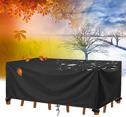 180x100x60cm/Longueur x Largeur x Hauteur Housse Salon De Jardin Exterieur Impermeable,Housse Table De Jardin,Anti-UV 420d Tissu Oxford Rectangulaire Bâche De Protection Pour Table Chaise Et Canapé