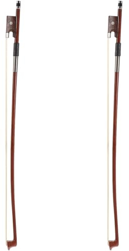 SUPVOX Báculo de Violín 1/8 de Pelo de Caballo y Madera de Sándalo Rojo, Suave y Fácil de Usar, 2 Piezas para Práctica de Niños y Músicos Principiantes