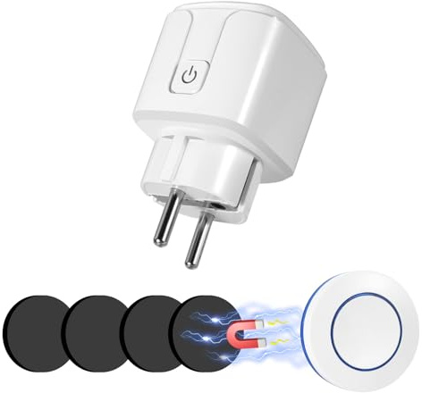 Funksteckdosen mit Fernbedienung, Kabellose Steckdose 100m Funkreichweite, Programmierbare Smart Steckdosen für Haushalt und Garten, 3500 Watt, Inklusive Magnetischer Fernbedienung