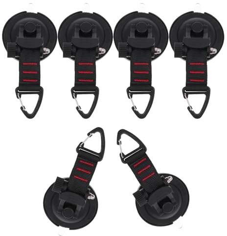 PRETYZOOM 6 Piezas Potente Anclaje con Ventosa Clips De Anclaje De Succión Resistentes para Toldos De Autos Ventanas De Caravanas Botes Campamentos y Lonas Al Aire Resistente Ganchos