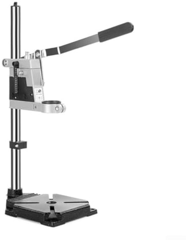 Honseadek Support réglable pour perceuse manuelle de 38 à 42 mm avec base en fonte et support antidérapant compatible avec perceuses électriques pour perçage du bois (trou unique)