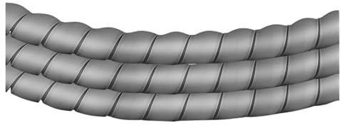 Tubo di protezione for cavi a spirale da 2 metri, organizzatore di linee, guaina di protezione for cavi for moto, ignifuga, anti-morso, colore(Grey,30mm X 2 Meters)