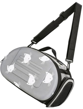 Alasum Atmungsaktive Haustier Tragetasche aus Eva mit Diagonalem Design und Bruchfester Struktur als Katzentransport Rucksack für Outdoor Einsatz