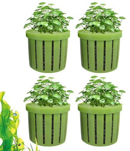 Aquarium Plant Holder -4x3.4x3.5cm Waterweed Planting Basket, Aquarium Plant Pots | Decorative Aquariums Waterweed Holder, Water Feature Decoration for Apartment Rental Dormitory Restaurant Home