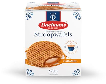 Daelmans Stroopwafels – 8 scatole x 8 cialde ciascuna (diametro 8 cm, 230 g)