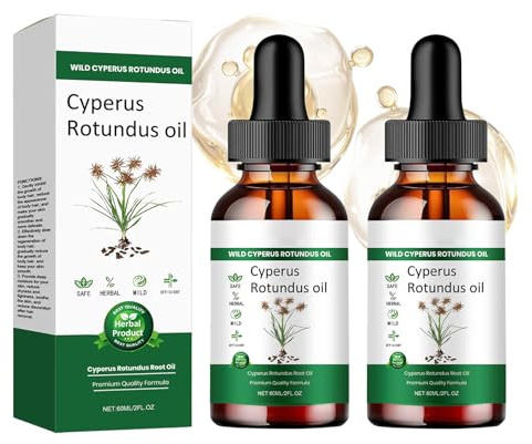 atnayo 2 Pcs Cyperus Rotundus Oil for Hair Removal, Moisturizing Smooth Skin Pure Reduction Oils for Women Men Skin Types