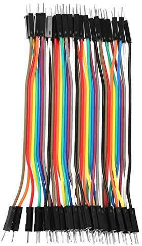Jeffergarden Lot de 3 Fils de Raccordement, 10 Cm, Kit de Câbles Ruban de Raccordement pour Planche à Pain pour la Construction et la Réparation de l'électronique, Fils Multicolores en Cuivre 40