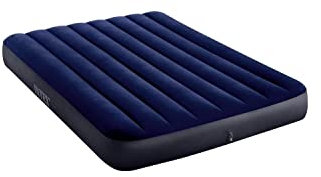 Intex 64758 - Materasso Gonfiabile Dura-Beam Classic Downy Piazza e Mezza, PVC, Blu, 137x203x25 cm