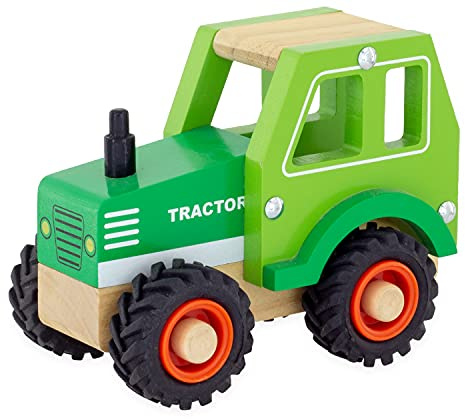 Ulysse Traktor aus Holz, Grün