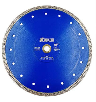 SHDIATOOL Disco diamantado 250 mm con X Mesh Turbo para porcelana baldosa cerámica granito mármol