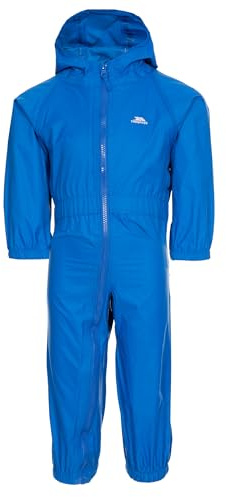 Trespass Tuta Antipioggia Impermeabile con Cappuccio per Bambini, Blu, 12 18 Mesi