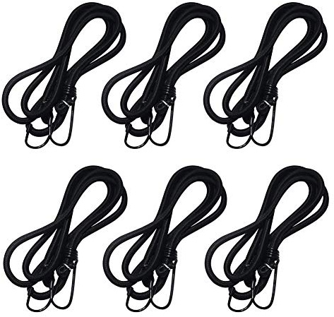 Expander Mit Haken,Spanngummi Mit Haken 6 Stück Spanngummi Gummispanner für Transportsicherung,Ladungssicherung,Camping (Länge von120cm)