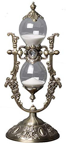 Hourglass Timer, 15 Minutes Embossed Golden Hourglass Timer,Used for Vintage Home Decoration, Office/Desk Decoration, Kitchen Wedding Gifts (P1-G42U-8VJR)