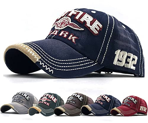 CheChury Retro Gorra de Béisbol para Hombres y Mujeres Fashinable Bordado de Letras Casual Hat Ajustable Algodón Sombrero para El Sol Al Aire Libre