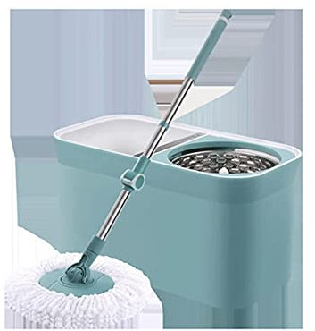 BKWJ Spin mop e Secchio, mop e Secchio con Set di stribro, mop rotanti per la Pulizia del Pavimento, 47 * 24 * 25 cm / 18,5 × 9.4 × 9,8 Pollici