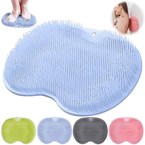 Fuß Massagegerät, Rückenschrubber für Dusche, Rückenkratzer, Rutschfestes | Rutschfestes Silikon Massagepad, Massagegerät für Füße, Fusswaschmatte für Dusche, Rückenbürste mit Saugnapf für Beruhigend