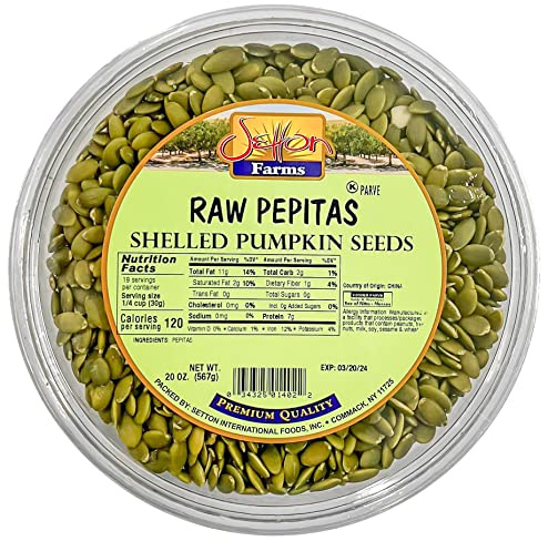 Pumpkin Seeds Shelled (Pepitas)| Raw |Premium Quality | Bulk Value Size 20 Oz.