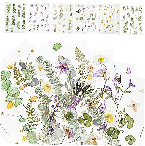 ifundom 3 Stücke 6 Journal Aufkleber Kit Floral Scrapbook Supplies Hand Dekorative Aufkleber Selbst-adhesive Decals Für Tagebuch Buch