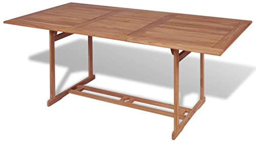 Homvdxl Outdoor Bartisch Bistrotisch mit 5cm Schirmloch Allwetter Terrasse Esstisch Garten Beistelltisch Möbel für Balkon, Hinterhof, Pool und Wintergarten (Rechteckig)