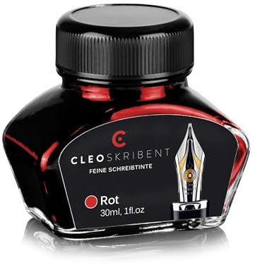 Cleo Skribent Schreibtinte im Tintenflakon, Rot, 30 ml Füllhaltertinte