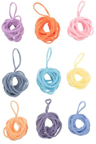 PLAFOPE 180pcs Weaving Loom Refill Loops Potholder Kit for Kids Candy Colors Elastic Weaving Loops DIY Craft Accessories for Handmade Coasters and Home Decoration